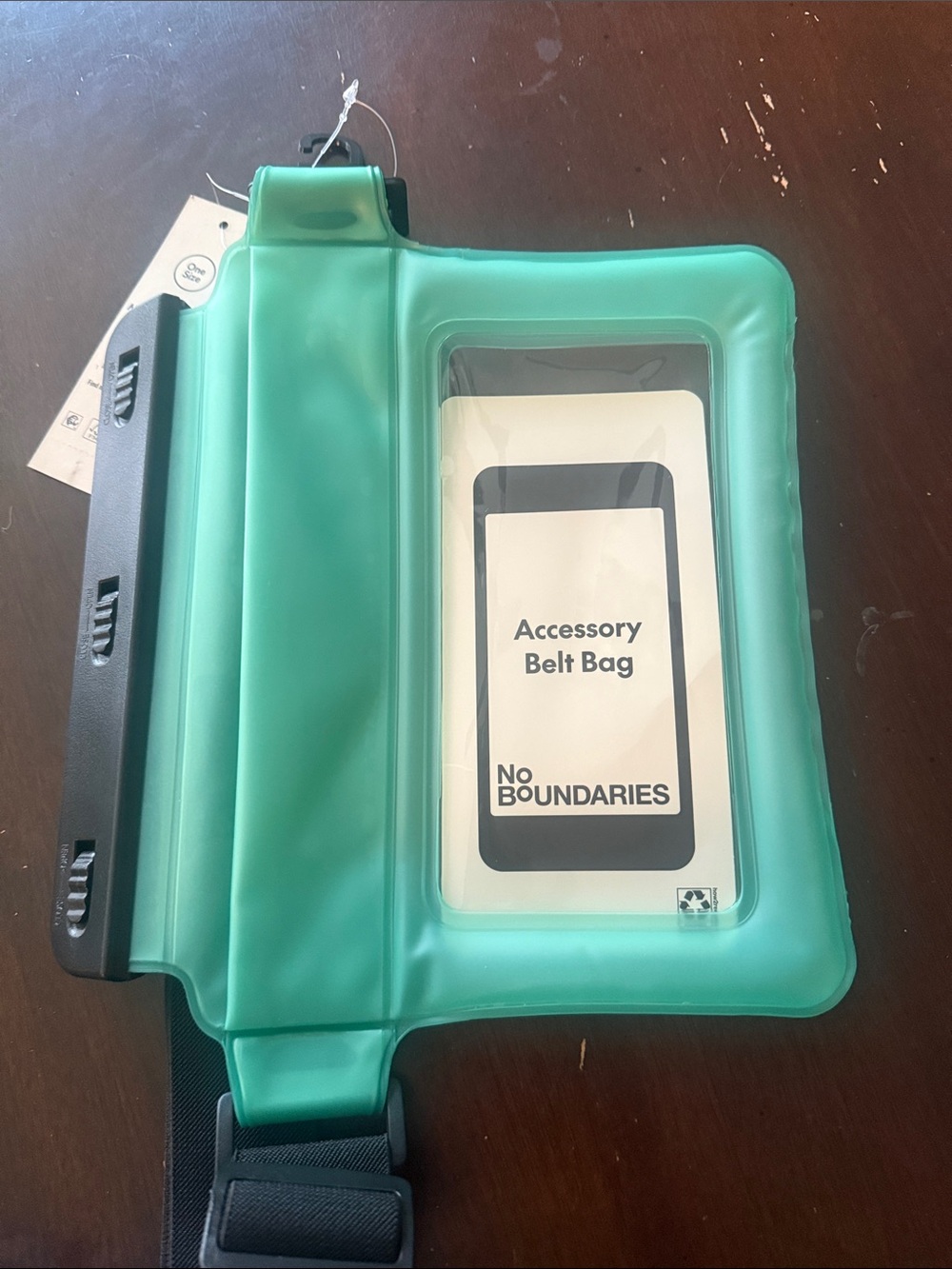 No Boundaries Teal Waterproof Phone Belt Pouch